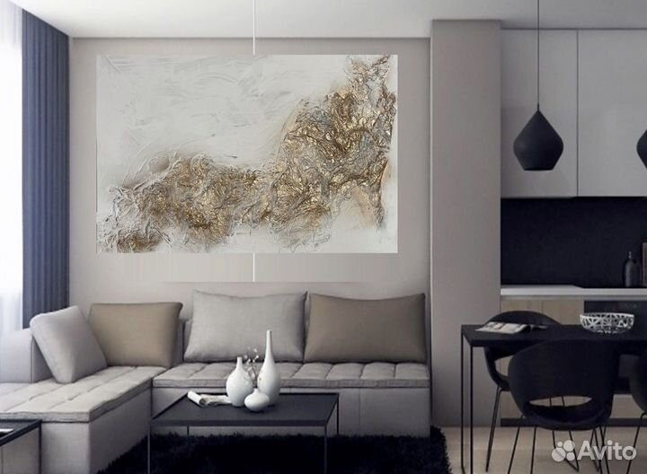 Интерьерная картина маслом, текстурная