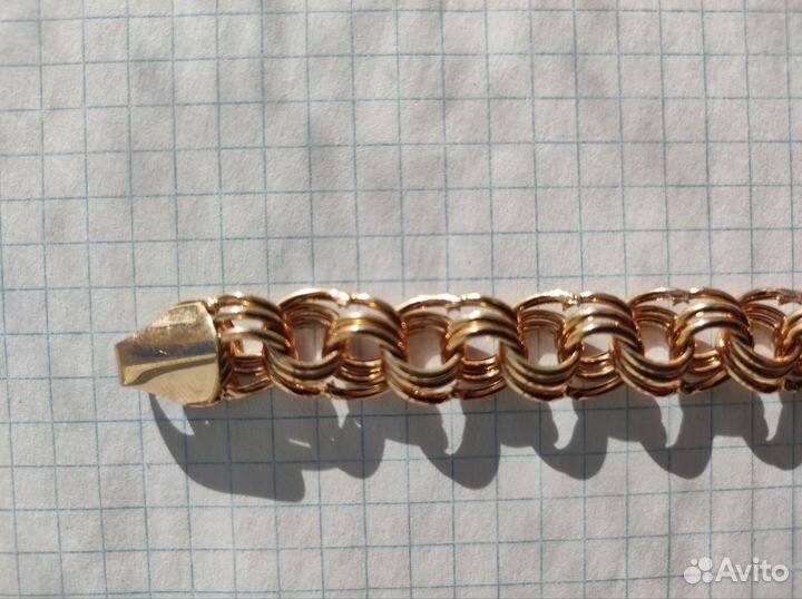 Мужской золотой браслет Бисмарк 585 пробы