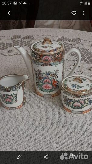 Китайский кофейный фарфоровый сервиз, винтаж