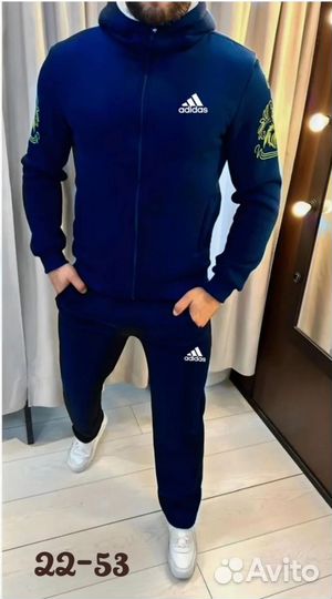 Мужской Спортивный костюм мех тёплый