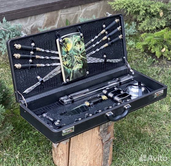 Набор шампуров элит «Волк»