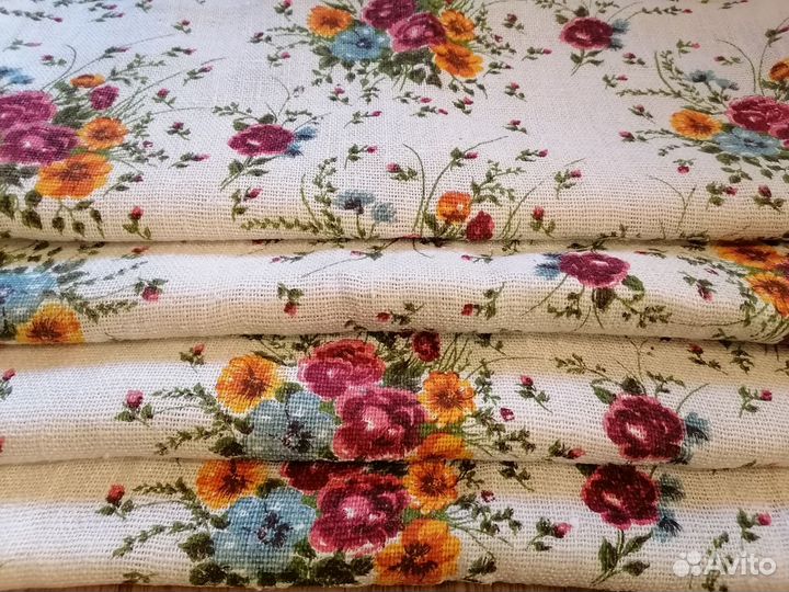 Ткань лён СССР для штор/интерьера новая