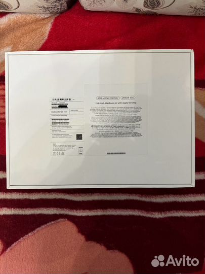 MacBook Air 13,6 2022 M2/8gb/256g/Сост. Новый