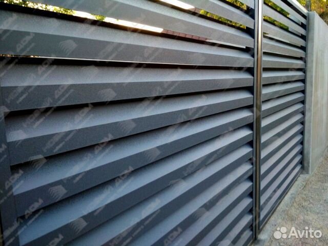 Забор жалюзи металлический