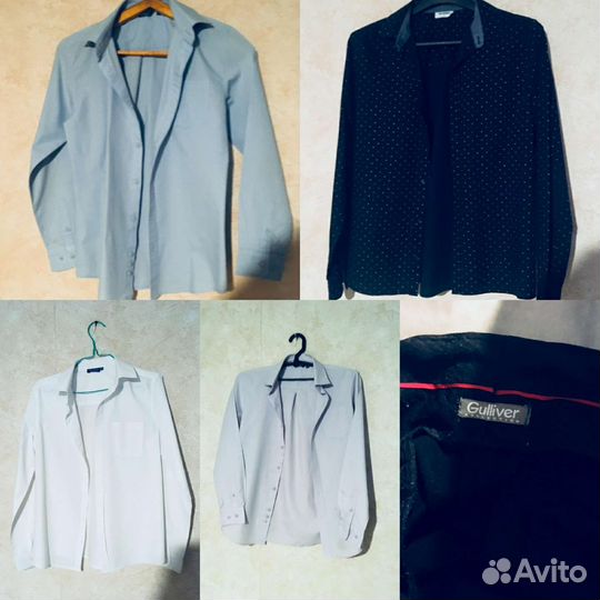 Рубашки 4 шт+брюки Гулливер 158 рост
