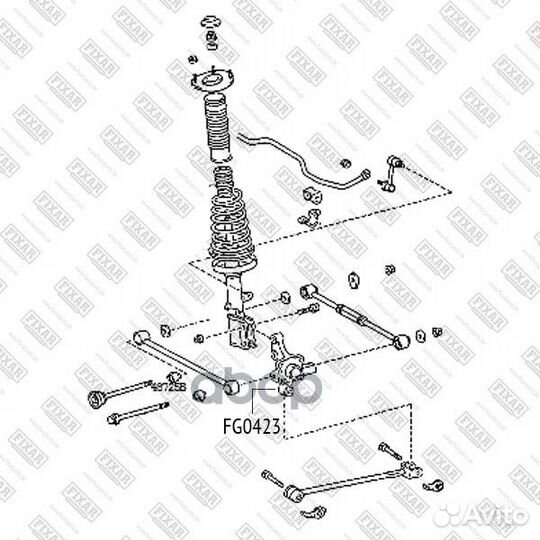 Сайлентблок рычага toyota Caldina 92- FG0423 FG