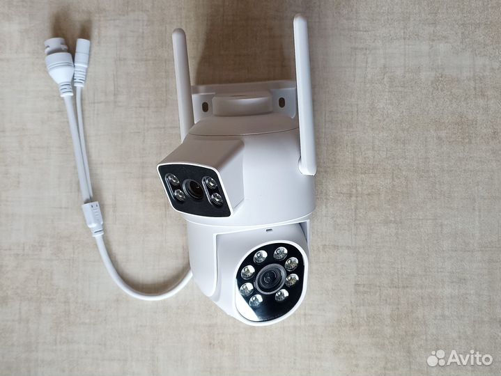 Камера видеонаблюдения с двумя объективами 8 мп