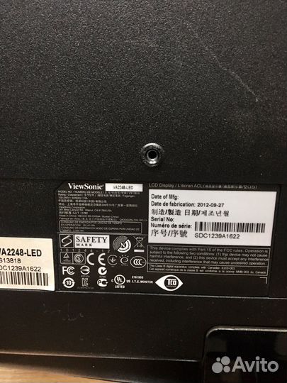 Монитор 22 дюйма, full HD, ViewSonic