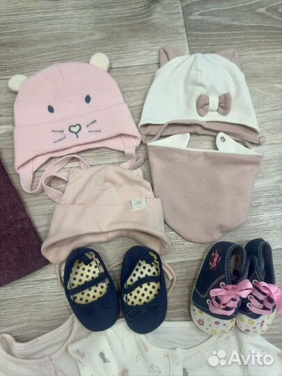 Большой пакет фирменных вещей на девочку 62-68