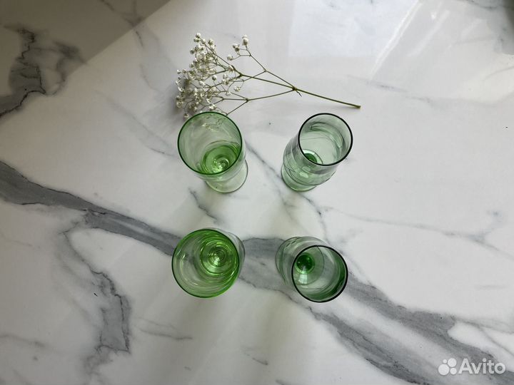 Бокалы фужеры из цветного стекла СССР