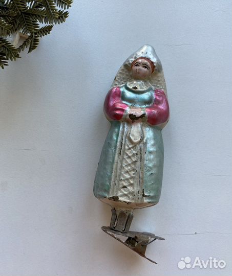 Елочная игрушка Царевна Несмеяна прищепка СССР