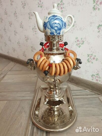 Самовар электрический с подносом СССР 3л