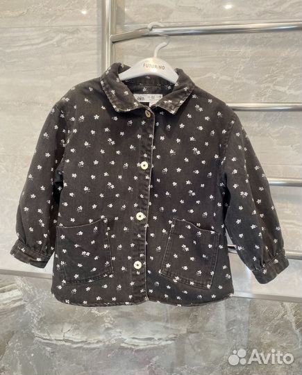 Джинсовая куртка (рубашка) Zara оригинал 98-110
