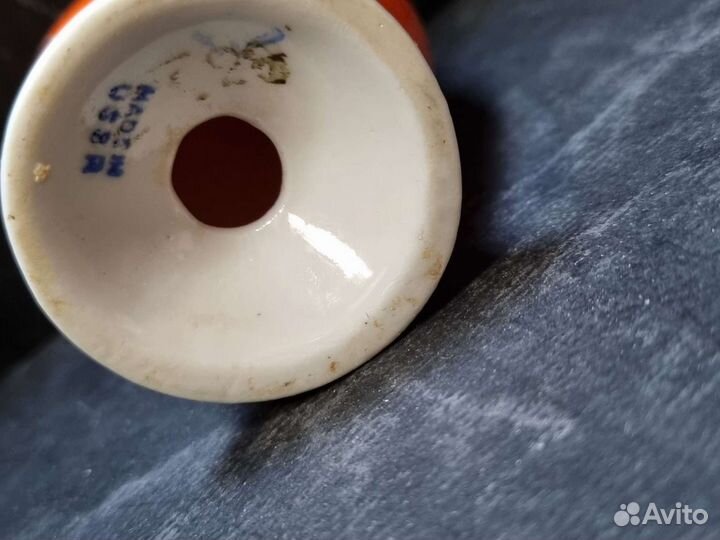 Старинная солонка, перечница. Олененок. В отличном