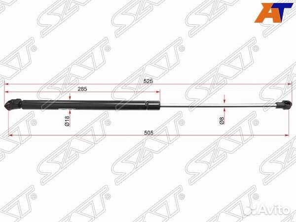 Амортизатор крышки багажника peugeot 207 05