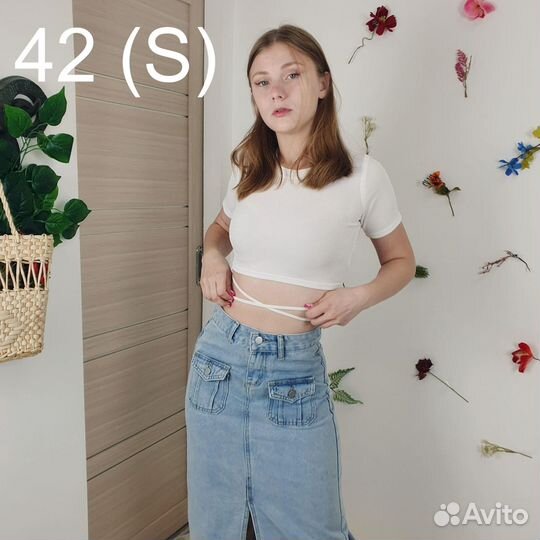 Топ в рубчик с завязками Camelia