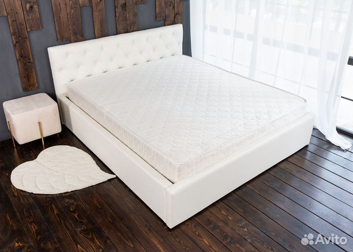 Кровать 160х200 Барселона белая с матрасом