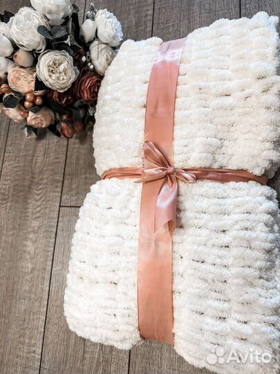 Плед детский вязаный ручная работа