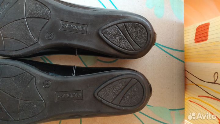 Туфли для девочки нов., кожаные, лакированные, 36