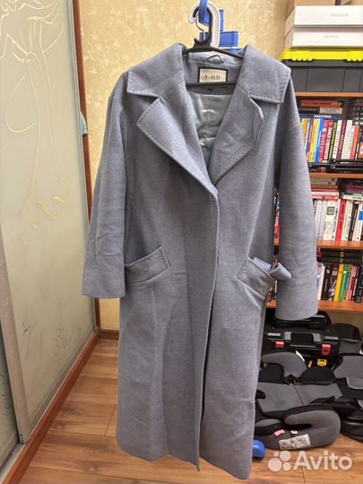 Пальто женское демисезонное 42 44 голубое