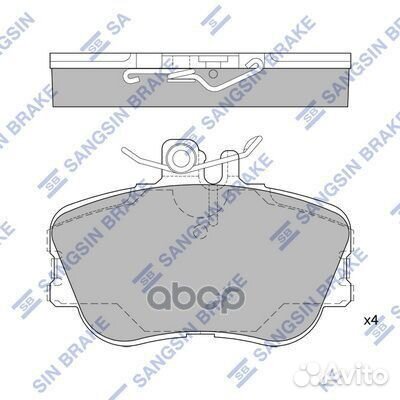 Колодки тормозные mercedes W202 93-00 передние