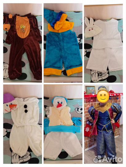 Костюмы детские на новый год 6 штук