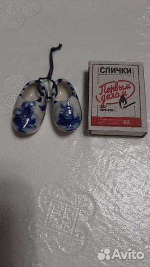Сувенирные,фарфоровые башмачки (кломпы)