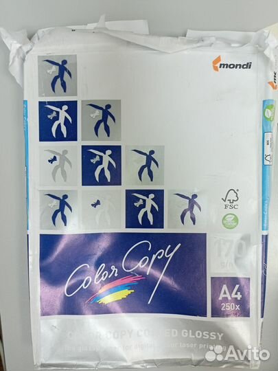 Бумага А4 color copy 135 и 170 250 л