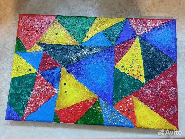 Медитативная картина маслом 20х30 см