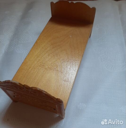 Кроватка для кукол деревянная. Сделано в СССР