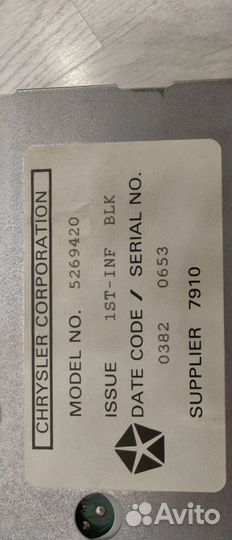 Магнитола chrysler dodge Plymouth