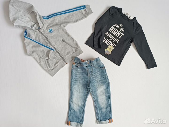Пакет одежды для мальчика 86 92 H&M Adidas