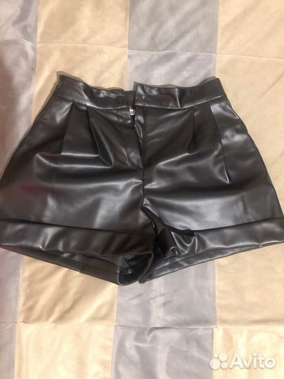 Шорты женские кожаные