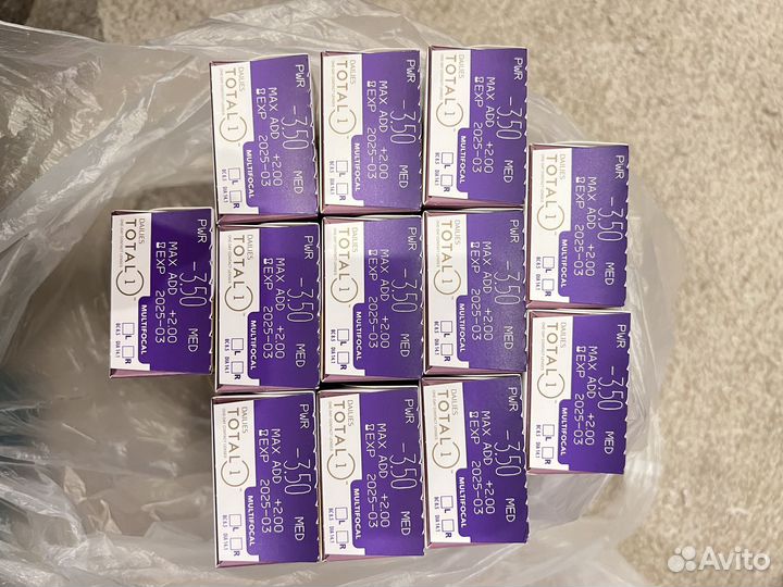 Линзы контактные Total 1 Multifocal -3.50 ADD +2