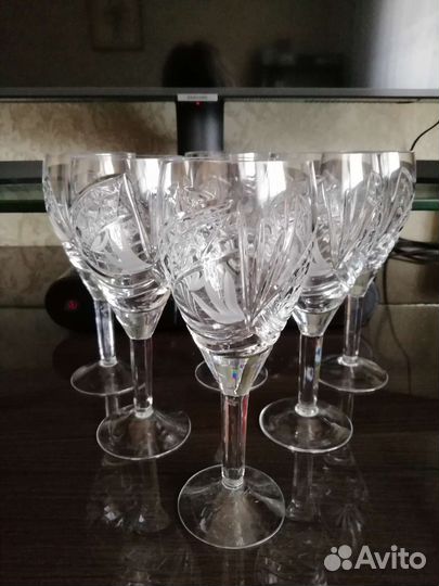 Фужеры хрустальные 6 шт Новые