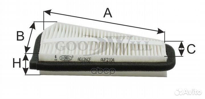 Фильтр салона AG126CF Goodwill