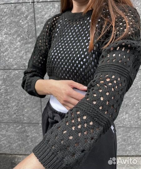 Кофта сетка укороченная