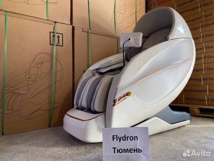 Массажное кресло премиальное Kezga Chair белое в16