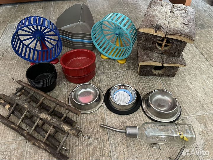 Аксессуары для хомячков, колеса, домики, песок