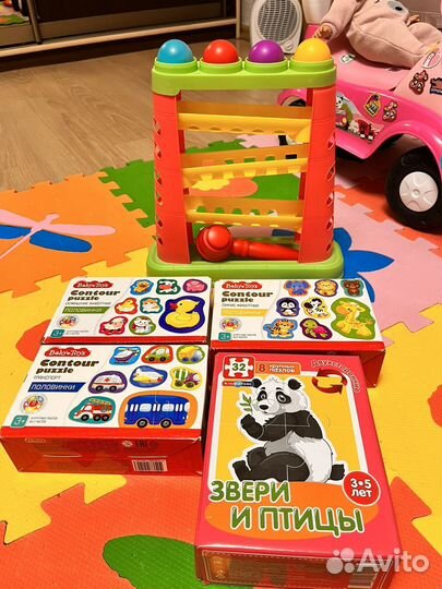 Развивающие игрушки и пазлы от 1 года