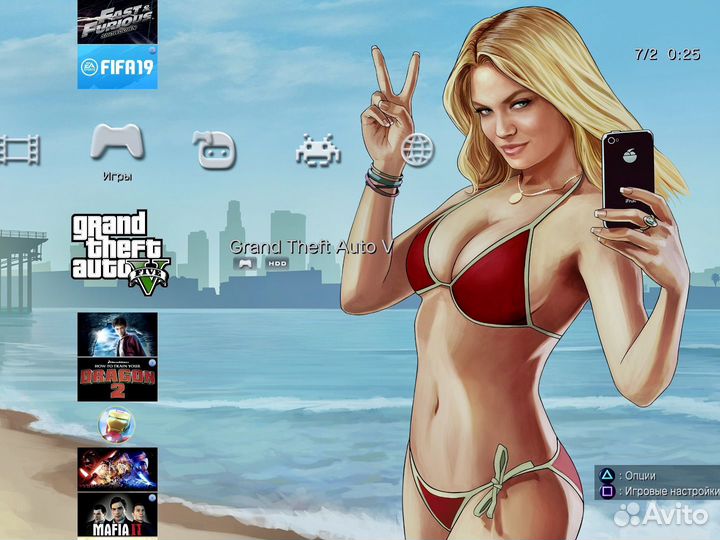 PS3 Slim 320G прошита с играми +2джоя