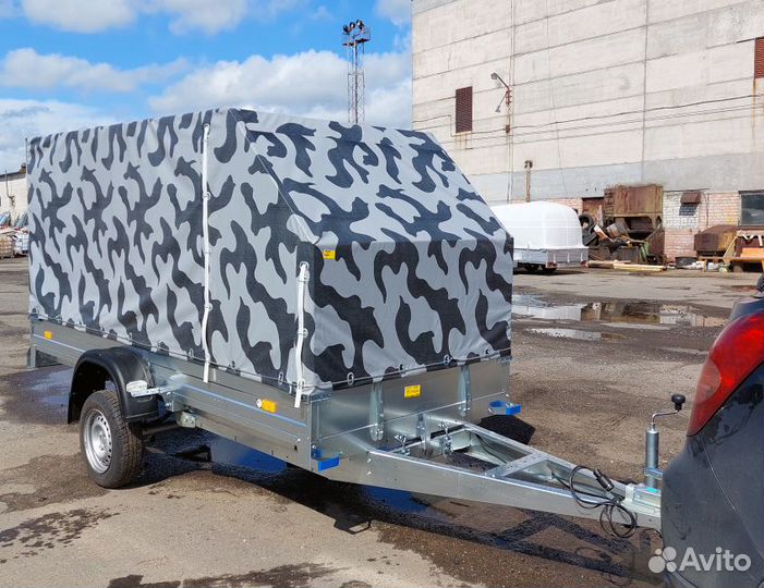 Прицеп оцинкованный 3.2х1.4 с тентом 