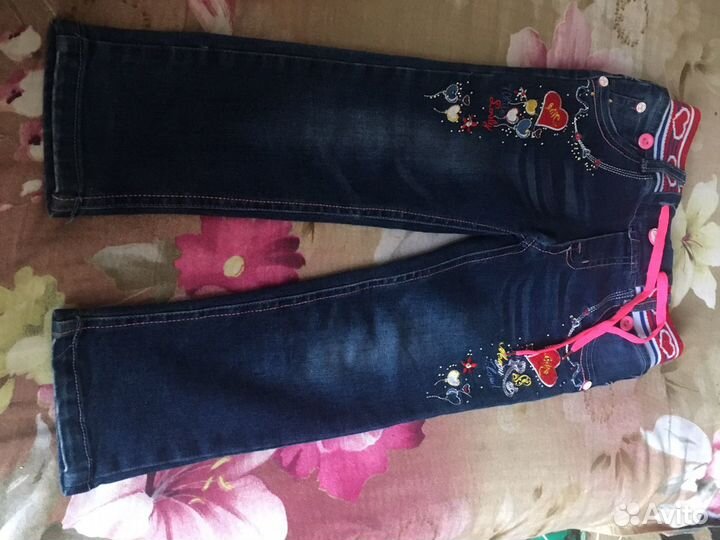 Джинсы для девочки 98