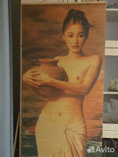 Панно из бамбуковой соломки