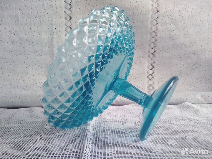 Вазы цветные Купоросное стекло СССР