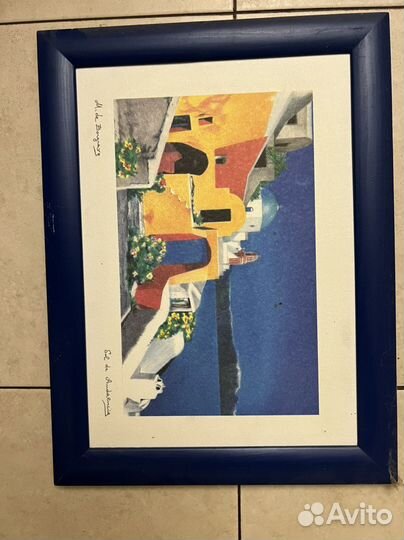 Репродукция в рамке 25х35 см