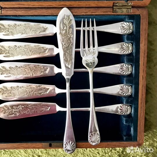 Набор антикварных столовых приборов, Англия