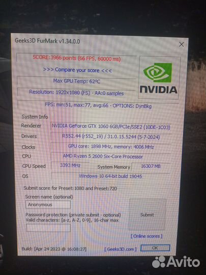 Видеокарта msi gtx 1060 6gb