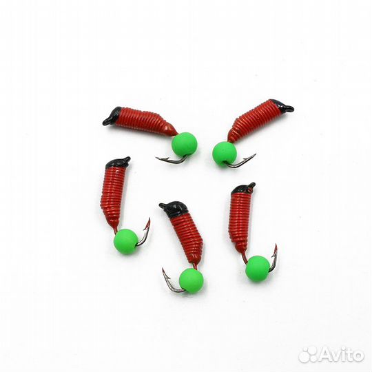 Мормышка вольф. Ручейник №5, d-2мм, L-9.5мм