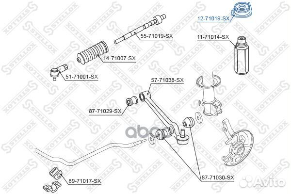 12-71019-SX опора амортизатора переднего Mazda